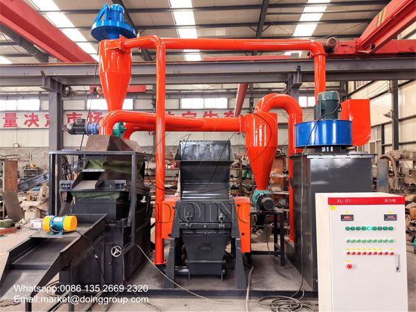 Small type copper wire recycling machine was commissioning before delivery to Ireland