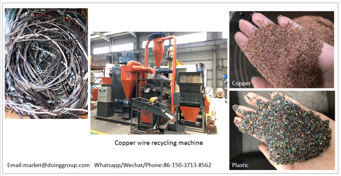 copper cable wire recycling machine 