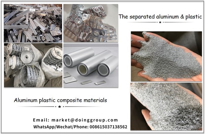 Aluminum plastic plate and medical blister recycling machine 