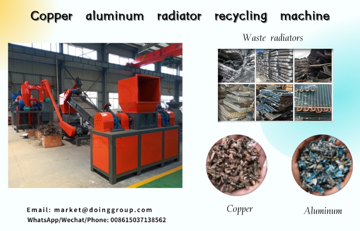 copper aluminum radiator recycling machine