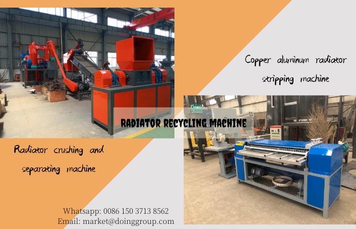 large waste radiators crushing and separating machine