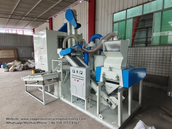 China copper cable wire recycling equipment project was successfully installed and put into production