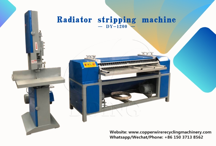 Copper and aluminum radiator tube stripping machine