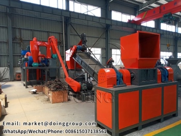 2-3t/h radiator crushing and separating machine project was successfully put into production in India