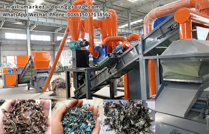 Radiator crushing and recycling machine