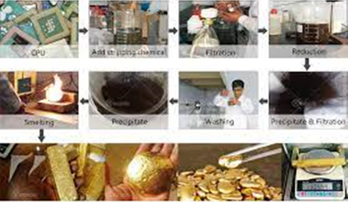 Gold stripping machine
