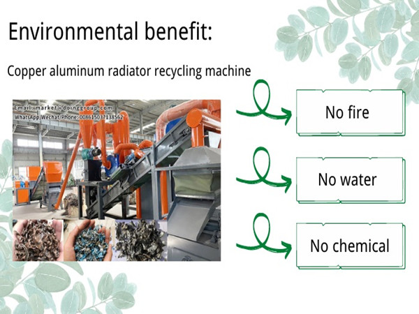 Air conditioner radiator recycling machine