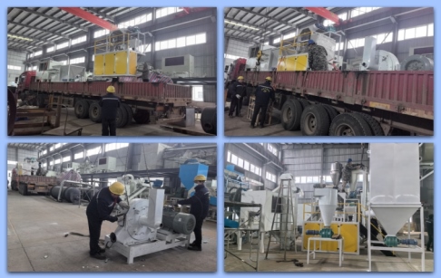 An aluminum plastic separator machine with capacity of 400-500kg/h was shipped to Xinxiang, China