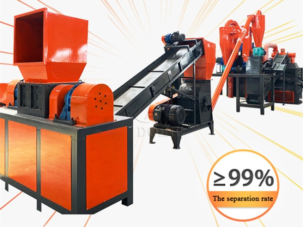 Radiator crushing and separation machine