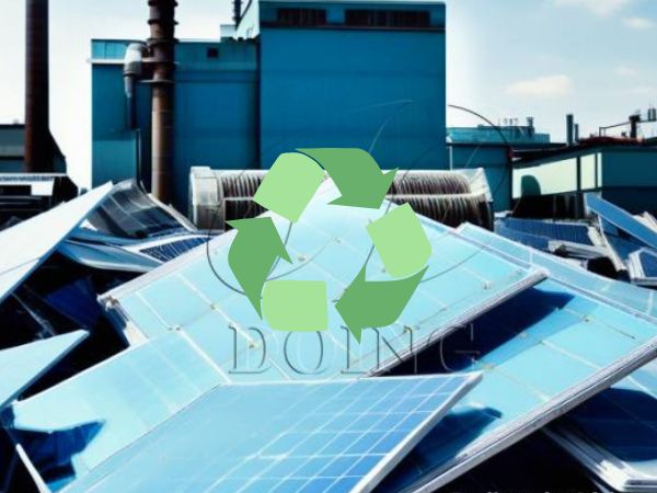 What is the lifetime of solar panels and how are they recycled?