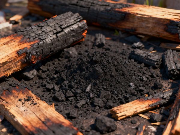 How is wood charcoal prepared?