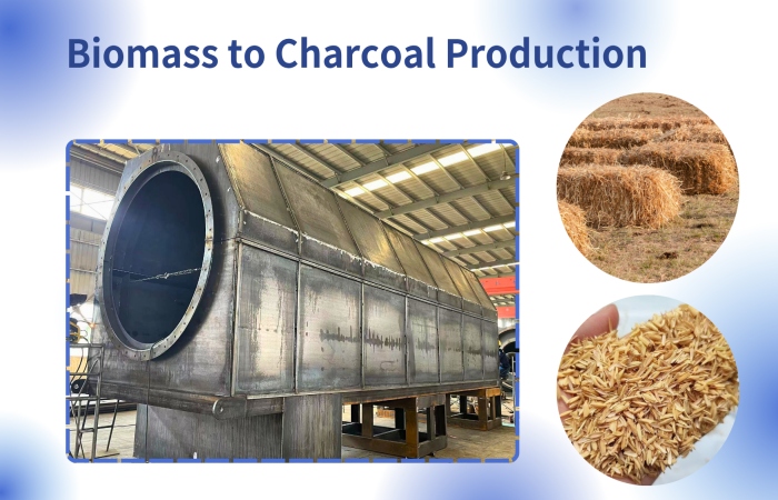 straw continuous charcoal making machine