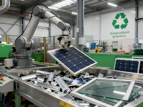 How to recycle materials from solar module through green technology?