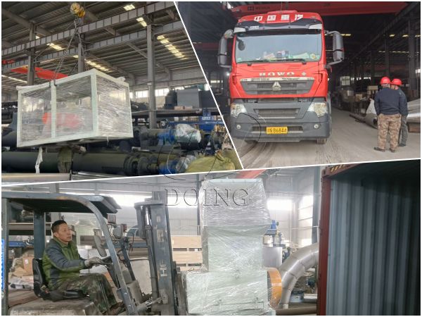 DOING 1000kg/h Solar PV Panel Recycling Machine Shipped to India