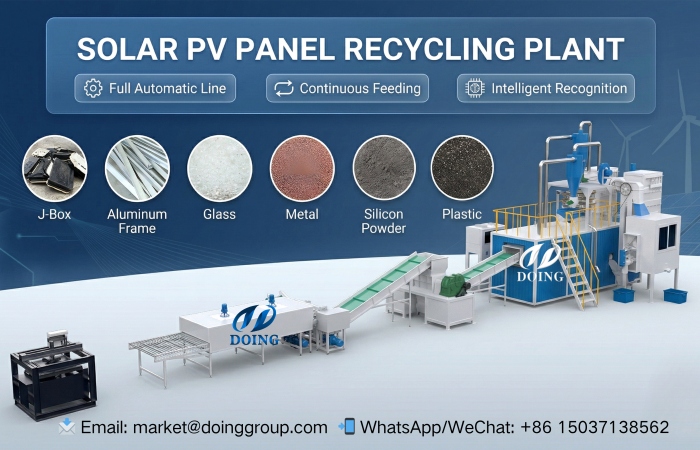 solar PV panel recycling plant