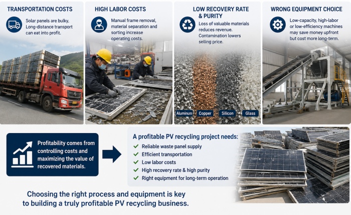 photovoltaic panel recycling plant