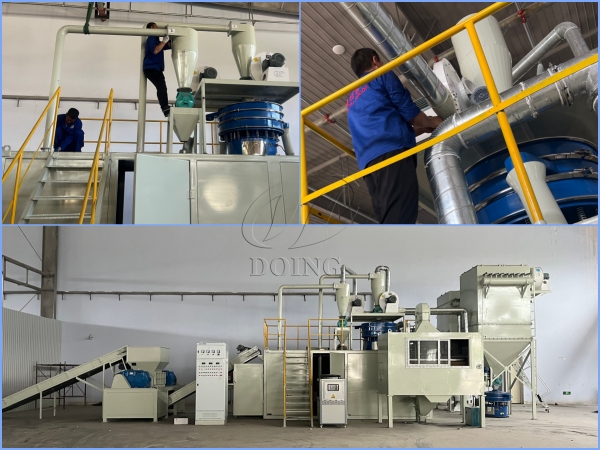1000kg/h Solar Panel Recycling Plant Exported to Indian PV Manufacturer