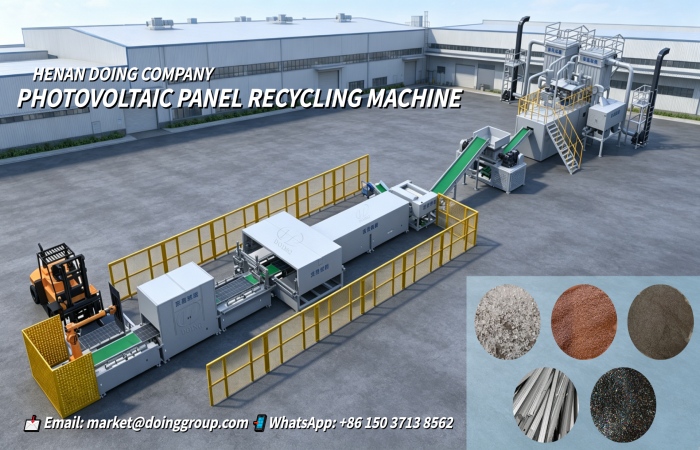 Automatic solar panel recycling machine