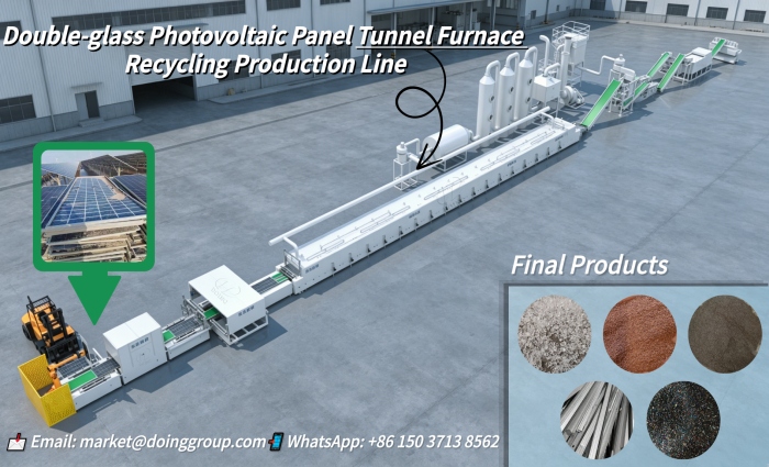 Solar panel recycling plant